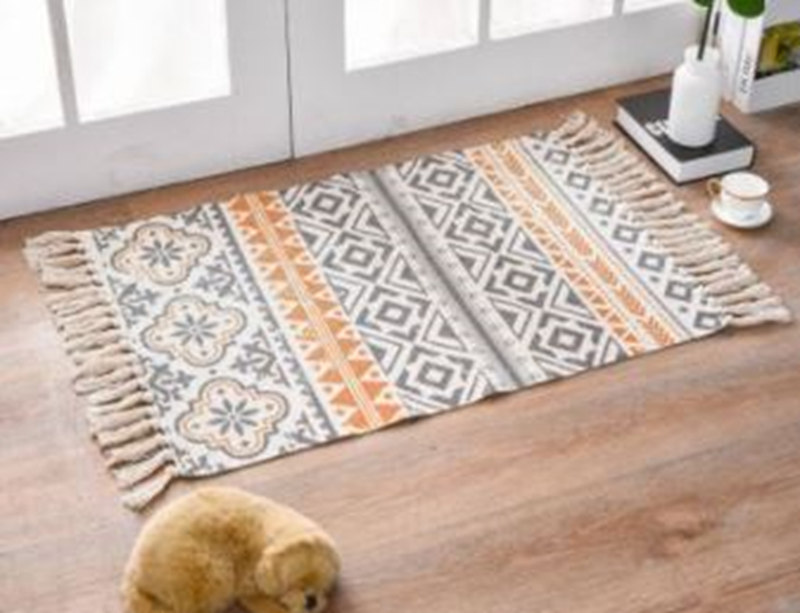Tamar Rug Ethnic Design Yellow 35inch x 23 inch