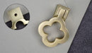 Clover Pull Handle Brass