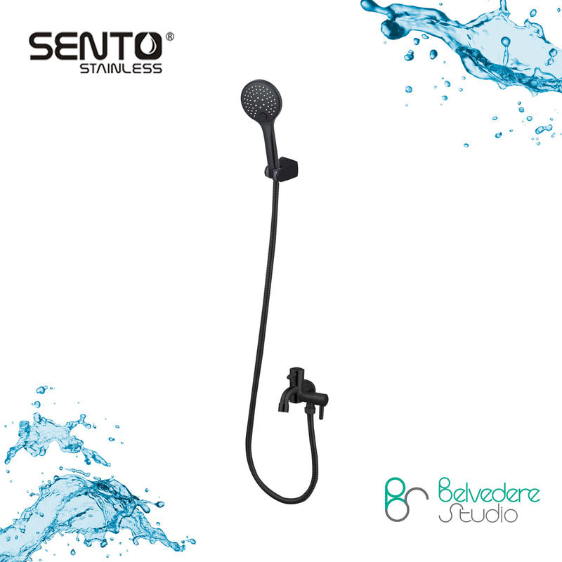 SENTO B195BK Multi-Function Faucet W/Hand Spray Shower set, Black