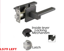 Besser L579-Left Tubular Lever (Entrance) Matt Black