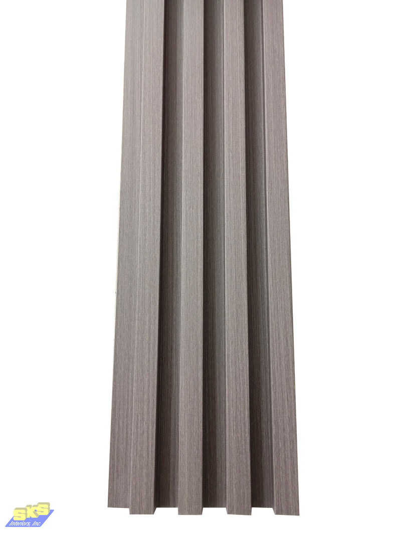 MAISON WPC Fluted Wall Panel Cladding 2900x160x23MM - Grey Ebony