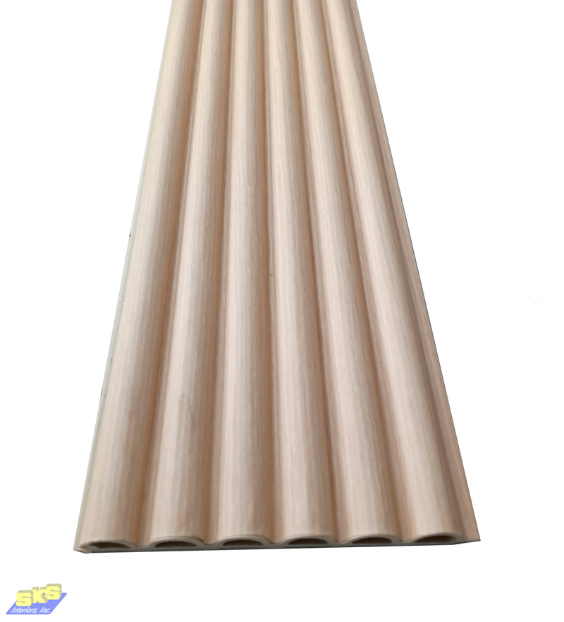 MAISON WPC Fluted Convex Wall Panel Cladding 2900x158x15MM - Light Oak