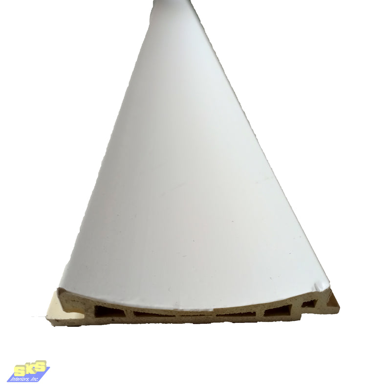MASION WPC Fluted Concave Wall Panel Cladding 3000X76X14MM -White (Paintable)