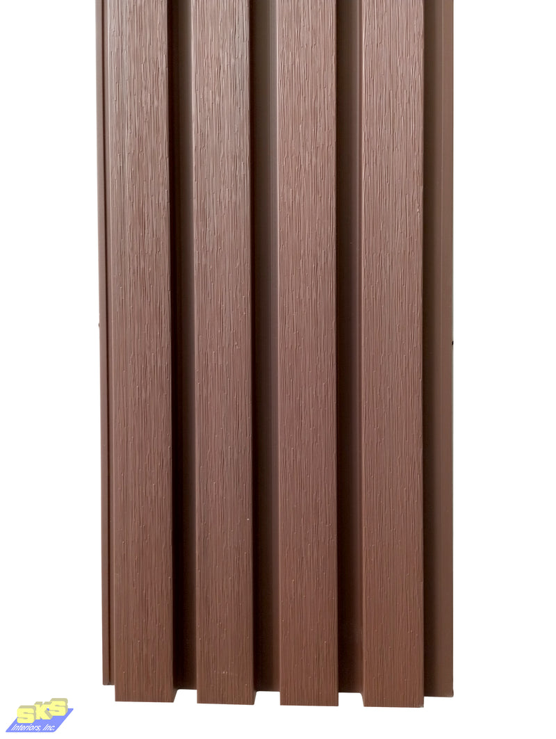 MAISON Outdoor WPC Fluted Wall Panel  Cladding 2900x218.5x25mm - Coffee