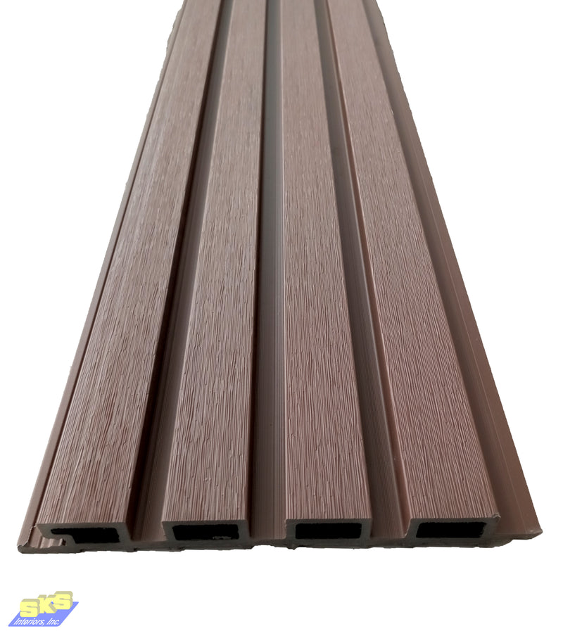 MAISON Outdoor WPC Fluted Wall Panel  Cladding 2900x218.5x25mm - Coffee