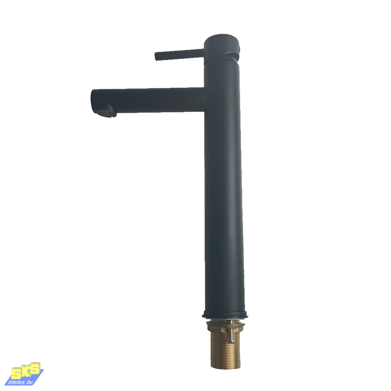 Valor Hiro Above Counter Basin Mixer Matte Black Brass