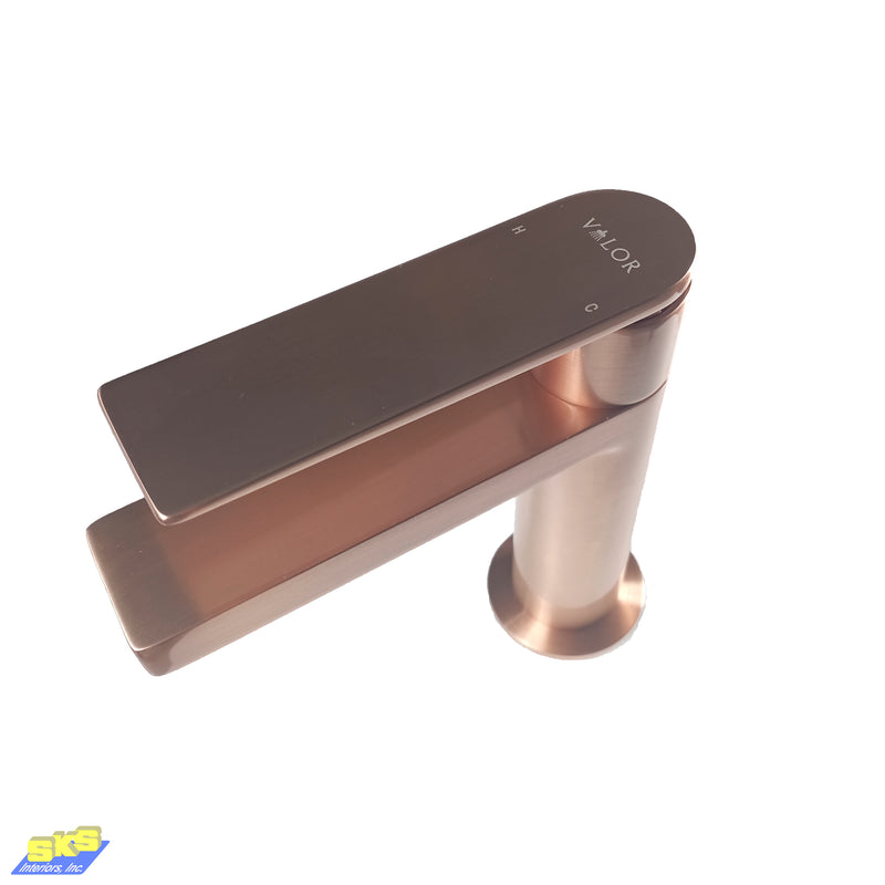 Valor Rafa Basin Mixer - Brushed Rose Gold