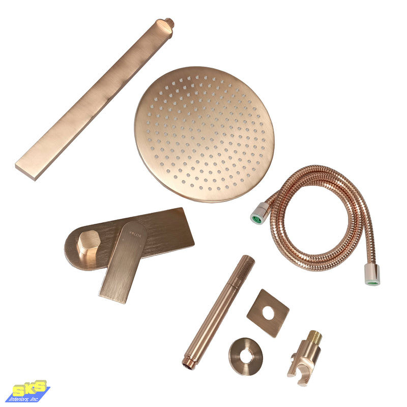 Valor Rafa Shower Set - Brushed Rose Gold