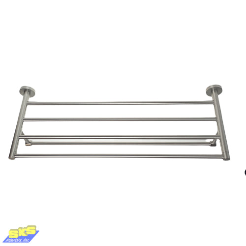 Valor Rocco Double Towel Rack - Brushed Nickel