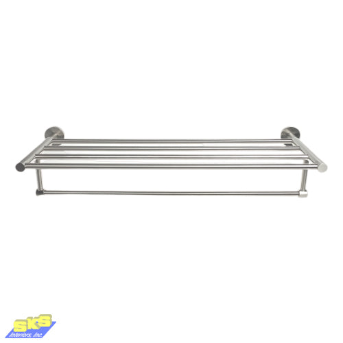 Valor Rocco Double Towel Rack - Brushed Nickel