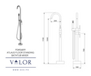 Atlaus Floor Standing Bathtub Mixer