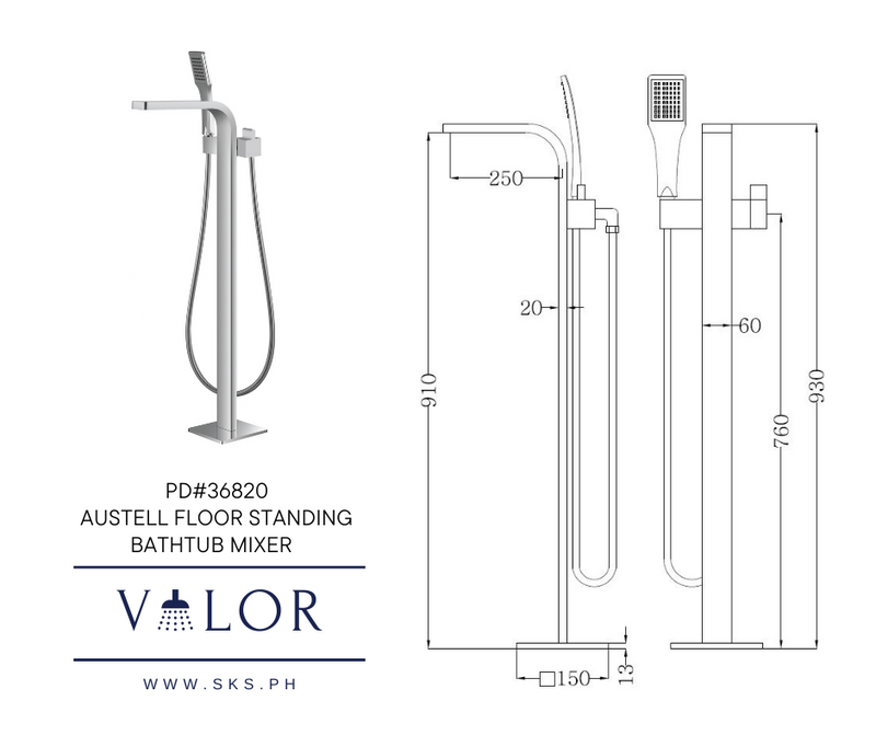 Austell Floor standing Bathtub Mixer