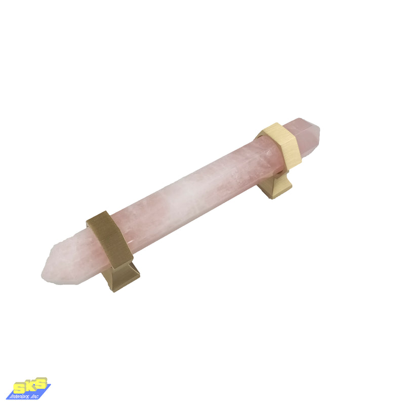 Rose Quartz Drawer Pull Handle