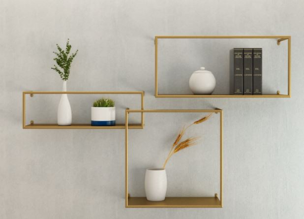 Jayla Metal Shelf - Gold