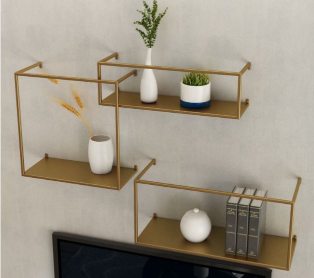 Jayla Metal Shelf - Gold
