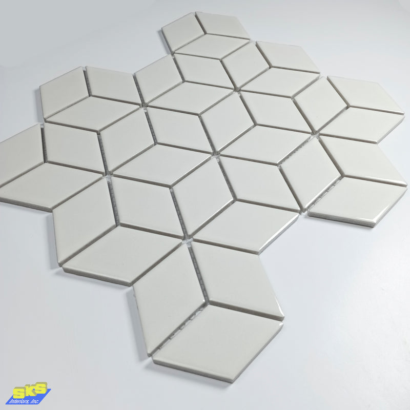 AMARRA Geometric White 26.7x30.9 cm