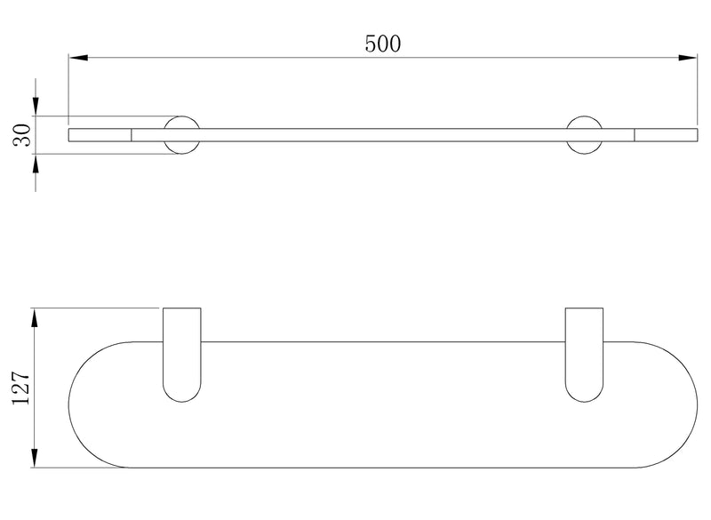 Valor Rafa Glass Shelf Chrome