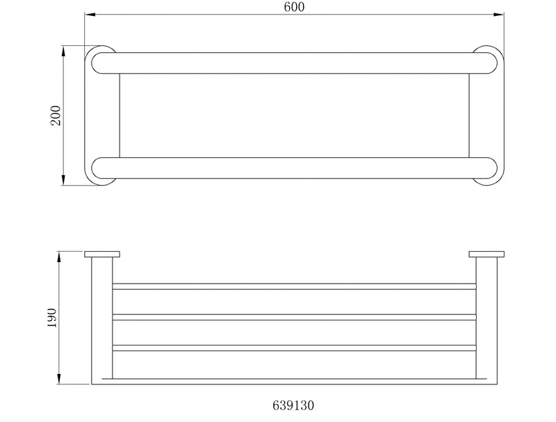 Valor Rafa Double Towel Rack Chrome