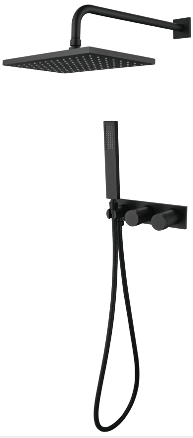 Valor Shower Set Matte Black