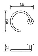 Valor Cosmo Towel Ring Matte Black