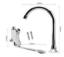 Foot Pedal Valve with Gooseneck Faucet & Flexible Hose