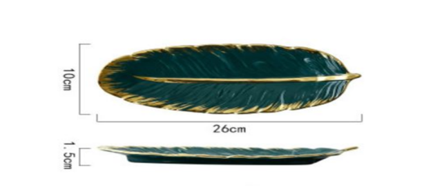 Emerald Green leave Tray