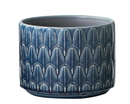 Art Deco Feather Pot (blue)