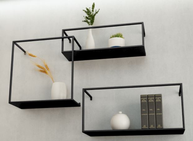 Jayla Metal Shelf - BLACK