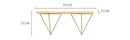 Geo Wall Hung shelf Short Wood Gold