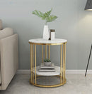 Dakota Side Table White Gold