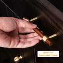 Sienna Drawer Pulls Wood Gold 60mm