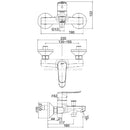 American Standard NEO MODERN BATHMIXER 0711 exposed