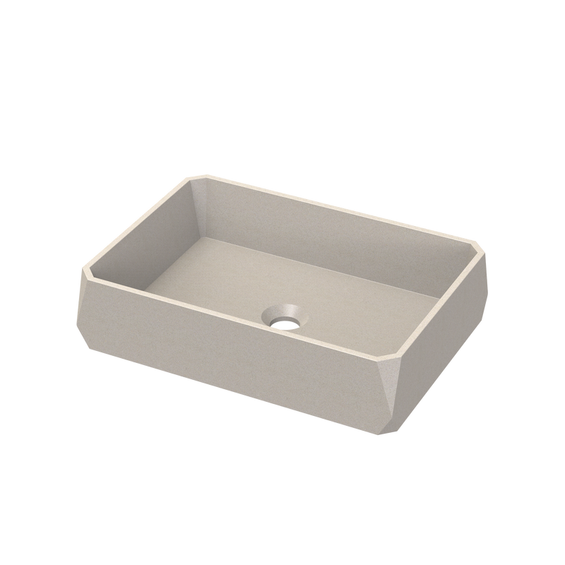 Calyx Cast Basin Polygon Sandstone White  500x350x120mm