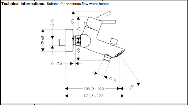 HANSGROHE BATH MIXER