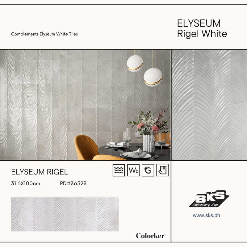 Colorker 31.6x100 Elyseum Rigel White Rect BLL