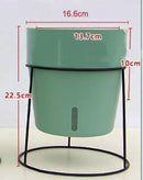 LAZY GARDENER POT with Water Level Window A607 Mint