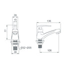 HCG LAVATORY FAUCET LF3187PX AMAZONA single lever