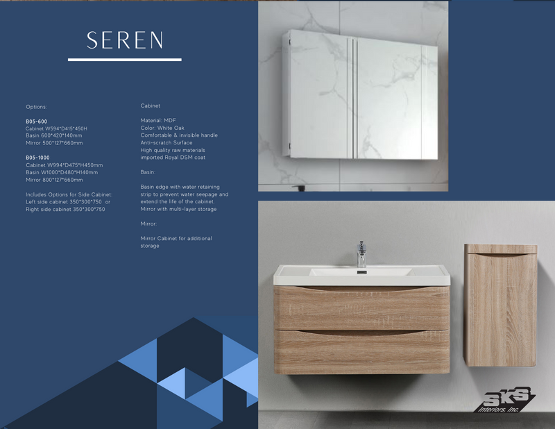 Valor Seren 1000 Bath Vanity