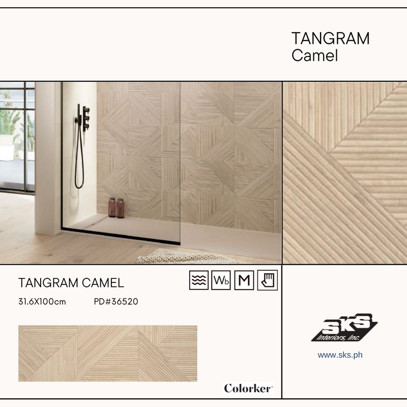Colorker 31.6x100 Tangram Camel Rect Mat