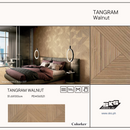Colorker Tangram Walnut Rect Matte 31.6x100cm