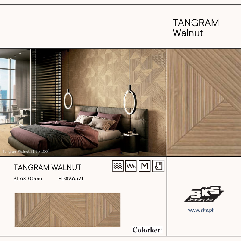 Colorker 31.6x100 Tangram Walnut Rect Mat