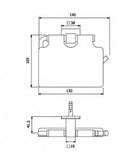 VRH-BATHROOM ACC. - CU104AS cube roll holder w/lid