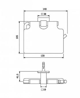 VRH-BATHROOM ACC. - CU104AS cube roll holder w/lid