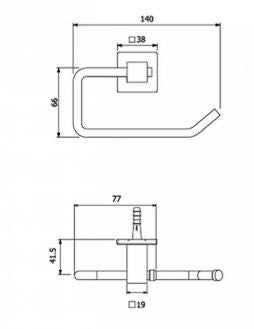 VRH-BATHROOM ACC. - CU104BS cube towel ring