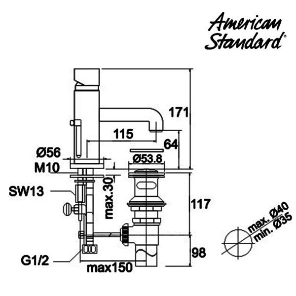 American Standard ACACIA  LAVATORY FAUCET