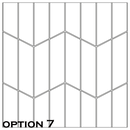 ^Equipe Chevron Series 5.2x18.6cm White Left
