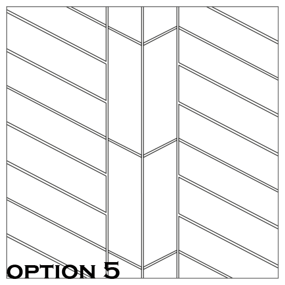 ^Equipe Chevron Series 5.2x18.6cm Black Matt Left