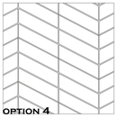 ^Equipe Chevron Series 5.2x18.6cm White Left