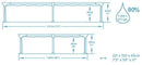 BESTWAY STEEL FRAME PORTABLE Swimming Pool 221x150x43cm