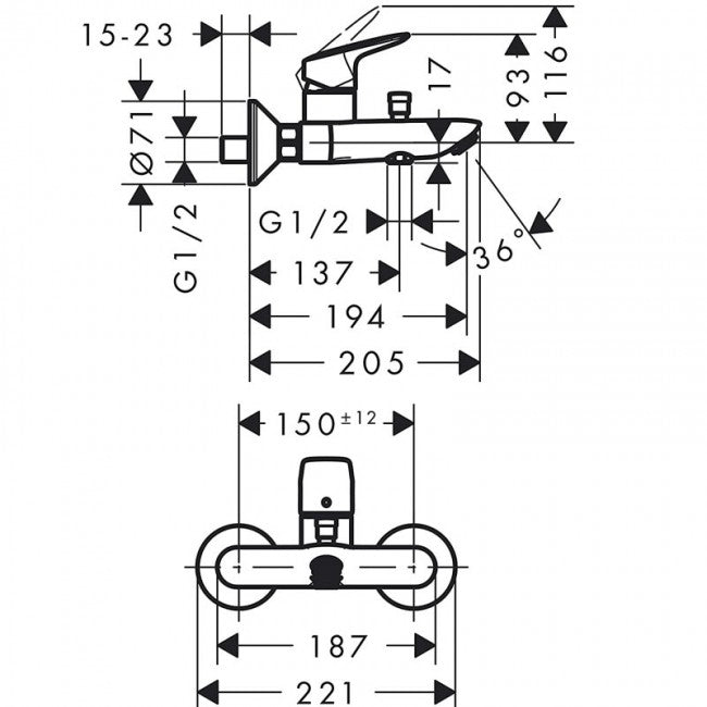 Hansgrohe Bath Mixer